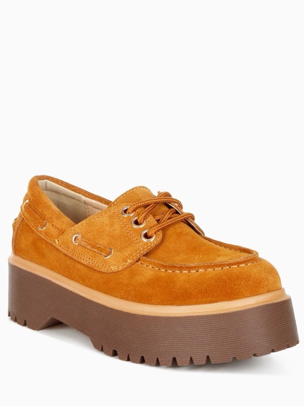 {Rag & Co}  Cuckatoos Chunky Suede Leather Oxford Loafers